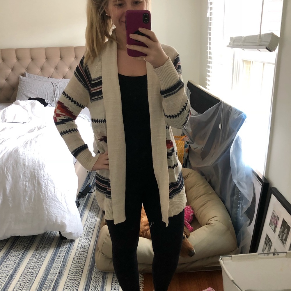 Tribal printed cardigan, size medium